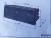 Přepravní box k nosiči na tažné, vel. 1250×520×500mm